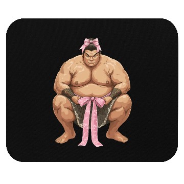 Discover Coquette Bow Sumo Wrestling Japanese Sumo Wrestler Mouse Pads