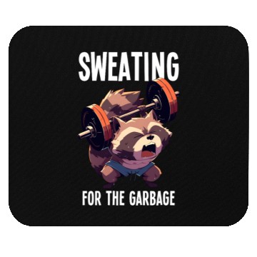 Discover Raccoon Weightlifting Workout Gym Gift Mouse Pads