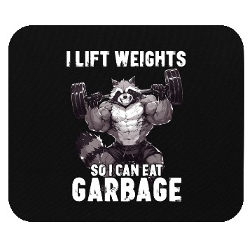 Discover Raccoon Gym Workout Weightlifting Gift Mouse Pads
