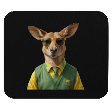 Discover Green and Gold Kangaroo 6 Mouse Pads