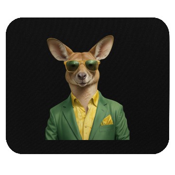 Discover Green and Gold Kangaroo 7 Mouse Pads