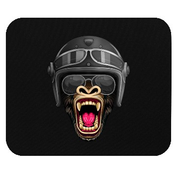 Discover Biker Gorilla Motorcycle Silver Back Monkey Mouse Pads