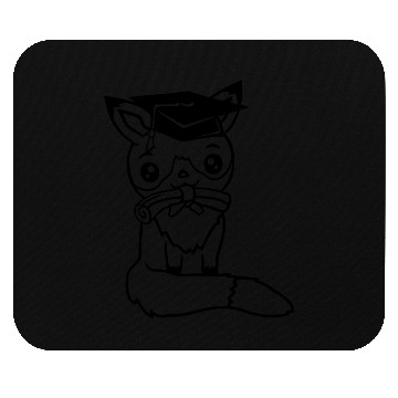 Discover Fox High School Diploma Certificates College Hat Mouse Pads