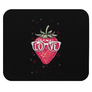 Discover Cool Strawberry Love Print | Valentine Hipster Des Mouse Pads
