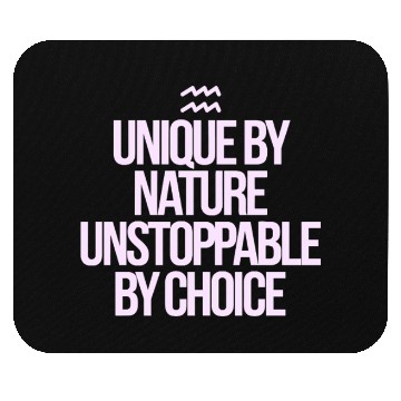 Discover Unique By Nature Aquarius Character Zodiac Mouse Pads