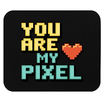 Discover Gamer Valentine's Pixel 8-bit Gaming Couple Mouse Pads