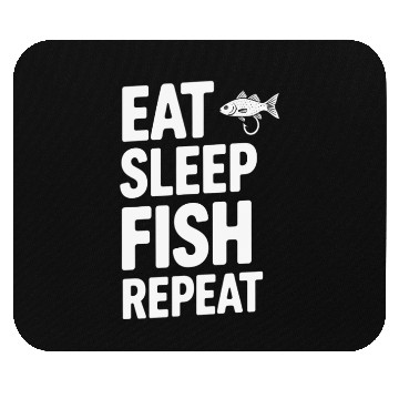 Discover Eat Sleep Fish Repeat River Fishing Mouse Pads