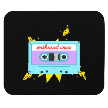 Discover Enthused Crew Retro Cassette with Lightning! Mouse Pads
