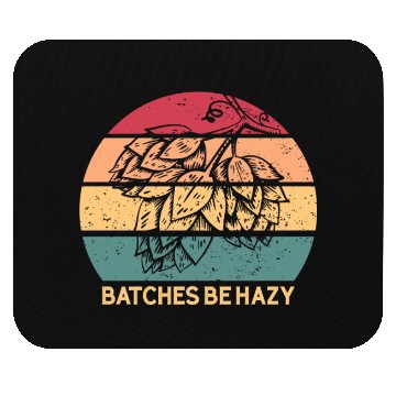 Discover Batches Be Hazy Hops Retro Sunset IPA Brewing Beer Mouse Pads
