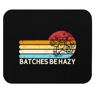 Discover Batches Be Hazy Hops Retro Sunset IPA Brewing Beer Mouse Pads