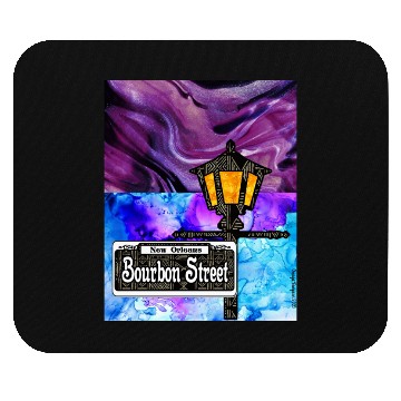 Discover Purple Bourbon Street Lamp Post Mouse Pads