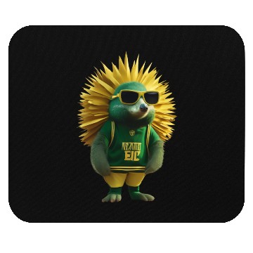 Discover Green and Gold Echidna 3 Mouse Pads