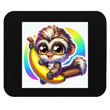 Discover Cute Monkey Stickers Mouse Pads