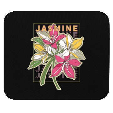 Discover JASMINE Floral Bliss. Flower Aesthetics Mouse Pads