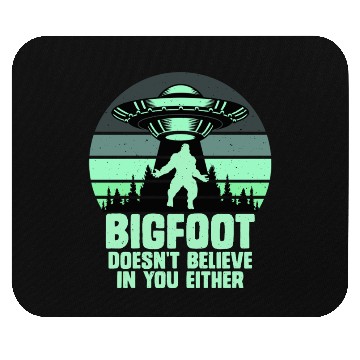 Discover UFO-Bigfoot Yeti Sasquatch Mouse Pads
