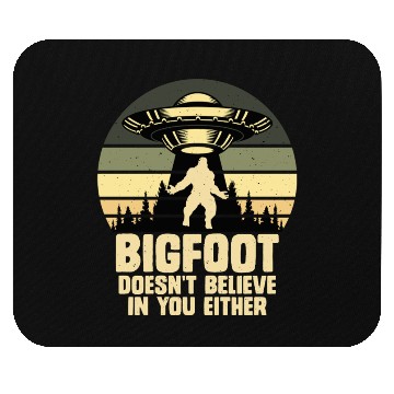 Discover UFO-Bigfoot Yeti Sasquatch Mouse Pads