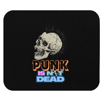 Discover Punk Skull Mohawk Design – Punk Is Not Dead Mouse Pads