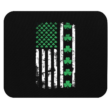 Discover American Flag with Shamrocks for St Patrick's Day Mouse Pads