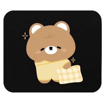 Discover Sleepy Brown Bear Mouse Pads