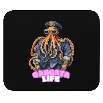 Discover Gangsta Life Octopus Mouse Pads