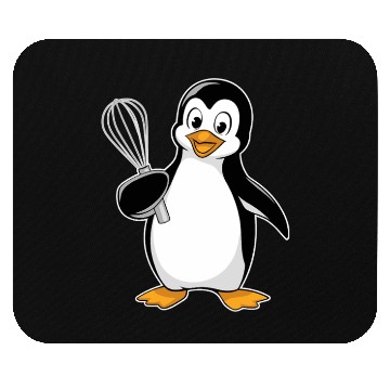 Discover Whisk-Wielding Penguin Chef Delight Mouse Pads