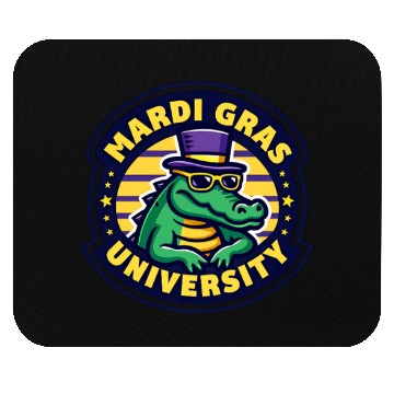 Discover Mardi Gras University Alligator Men's Mardi Gras Mouse Pads
