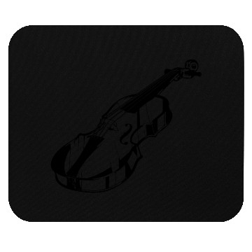 Discover violin in single color black Mouse Pads