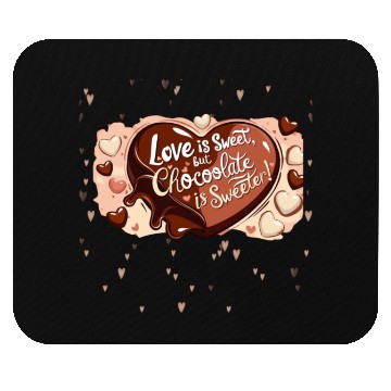 Discover Love is sweet but chocolate is sweeter Mouse Pads