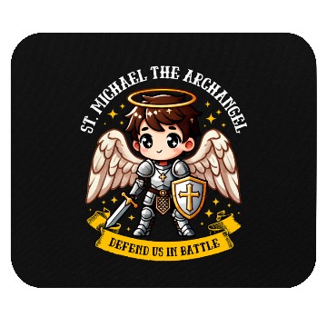 Discover Saint Michael the Archangel Catholic Pray for kids Mouse Pads