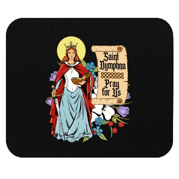 Discover St. Dymphna Purity Lily Patron Saint Mental Health Mouse Pads