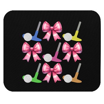 Discover Coquette Bow Mini Golf Golfer Mothers Day Mouse Pads