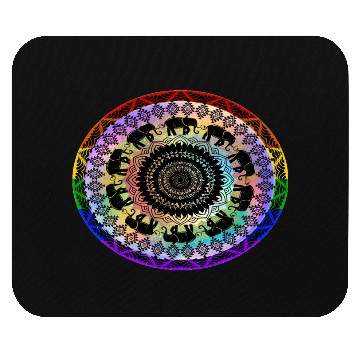 Discover The colorful elephant! Mouse Pads