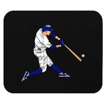 Discover baseball player hitting ball with bat Mouse Pads