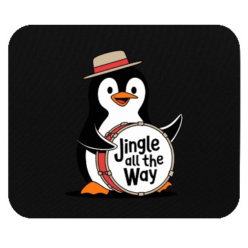 Discover Jingle All The Way Penguin Drummer Fun Holiday Mouse Pads