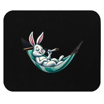Discover Relaxed Bunny: Hammock Life Mouse Pads