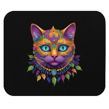 Discover Cute Cat Mardi Gras Carnival Cat Lover Mouse Pads