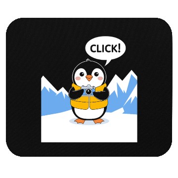 Discover Penguin Photographer Click Adventure Mouse Pads