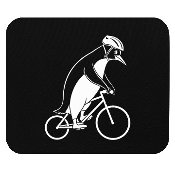 Discover Penguin Riding Bicycle With Helmet Creativity Mouse Pads