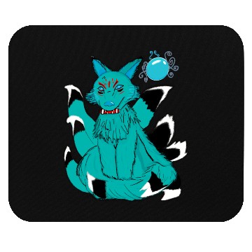 Discover Kyūbi no kitsune or Nine Tailed Fox Mouse Pads