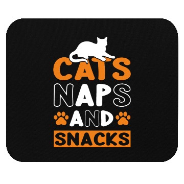 Discover Cats Naps and Snacks Design Mouse Pads