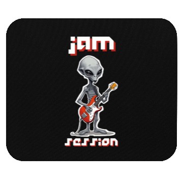 Discover ET Playing a Guitar Mouse Pads