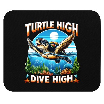 Discover Turtle High Dive High Turtle Lover Mouse Pads