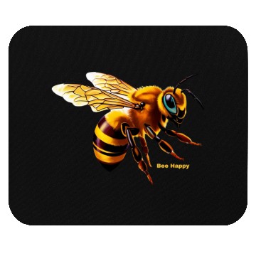 Discover Bee Happy Mouse Pads
