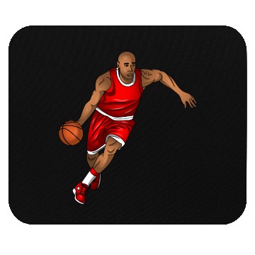 Discover basketball player is running with the ball Mouse Pads