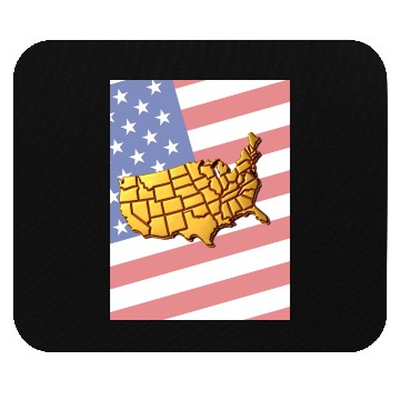 Discover USA Map with Flag in Background Mouse Pads