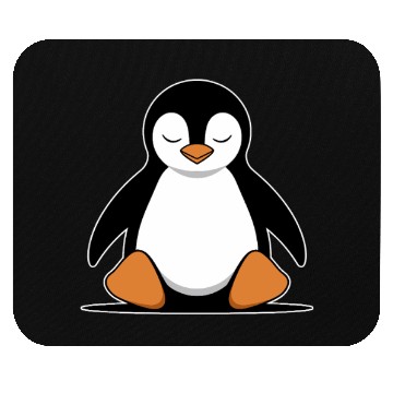 Discover Chill Vibes Penguin Meditating Calmly Mouse Pads