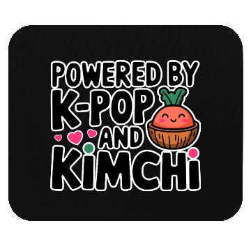Discover Powered By K-Pop And Kimchi Mouse Pads
