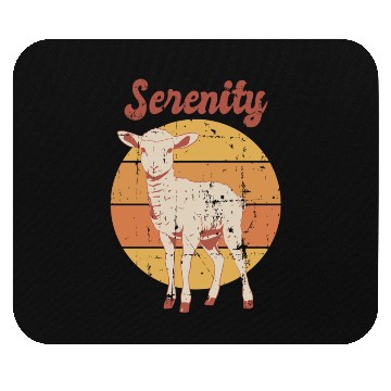 Discover Serenity Vintage Retro Lamb Sunset Mouse Pads