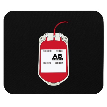 Discover AB Negative Blood Bag Mouse Pads