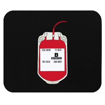 Discover B Positive Blood Bag Mouse Pads